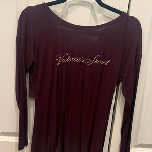 Victoria's Secret Maroon Long Sleeve Tee
